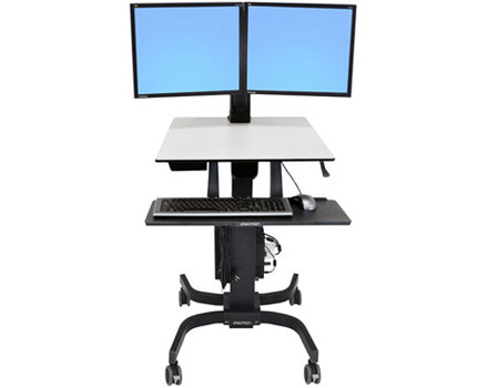 Ergotron WorkFit C Мобильное рабочее место для двух мониторов Dual Sit-Stand Workstation [24-214-085]