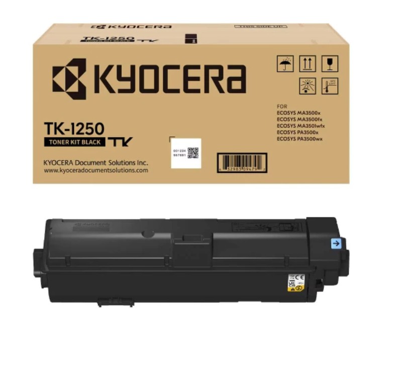 Тонер-картридж Kyocera  TK-1250 чер. для MA3500x,MA3500fx,MA3501wfx,PA3500x,PA3500wx  на 3 000 стр 1T0C3H0NL0