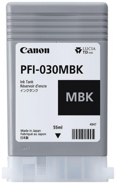 Картридж Canon PFI-030MBK (matte black), 55 мл для tm-240/340