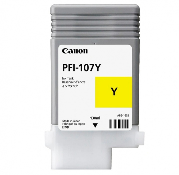 Картридж Canon PFI-107Y yellow 130ml  для IR670/770/780/785/680/685/  6708B001
