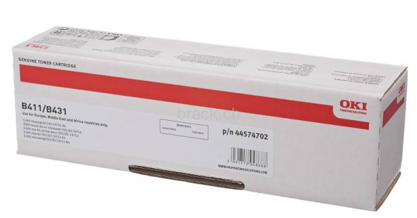 Тонер-картридж лазерный OKI 44574702 черный для B411/431 (3000стр)