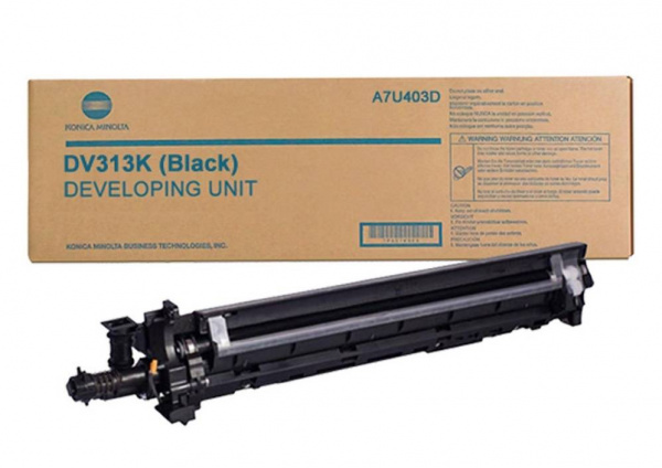Блок проявки Konica Minolta DV-313K черный для Bizhub 308/368/C258/C308/C368 (A7U403D)600 000 стр.